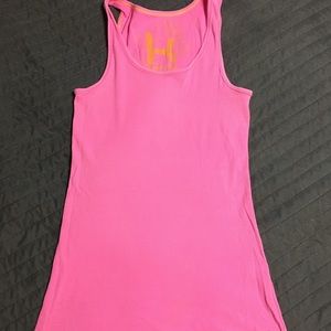 Pink cotton racer back tank.